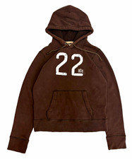 Vintage Y2K Hollister Hoodie Men  s Medium Brown 22 HCO Logo Thermal Lined Heavy