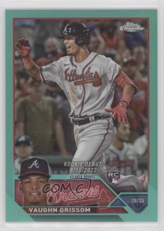 2023 Topps Chrome Update Debut Aqua Refractor /199 Vaughn Grissom Rookie RC 08vx