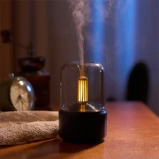 Candlelight Aroma Diffuser Portable 120ml Electric USB Air Humidifier Cool Mist
