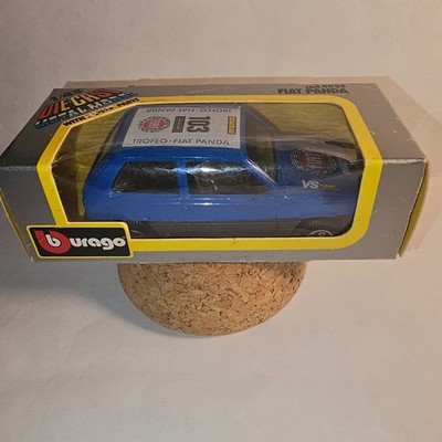VINTAGE - RARE - BBURAGO - FIAT PANDA - #103 TROFEO - BLUE - Cod. 4025 - 1:43