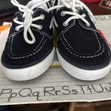 Boys Gymboree Navy Blue Canvas Boat Shoes Loafers size 10