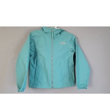 The North Face Rain Jacket Small 7/8 Teal DryVent Hooded Girls Outdoor Hiking