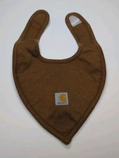 Carhartt Feeding Drool Bib Baby Infant Unisex Boy Girl Brown Classic Logo