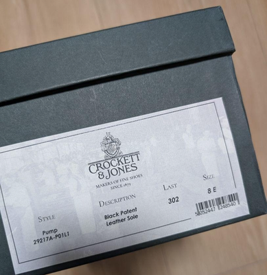 Crockett & Jones Opera Pumps Black 8E Dress Shoes Men Rare Size