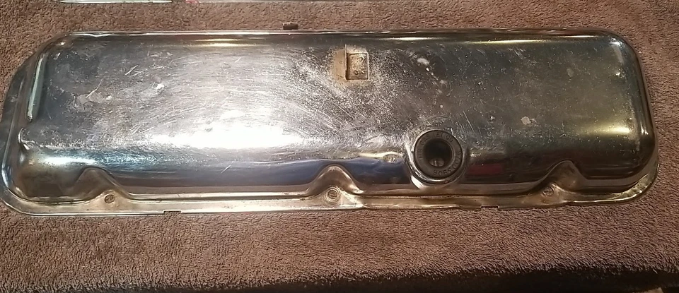 Orig. Survivor 1965-1970 BBC Big Block Chevy 396 427 cubiertas de válvula cromadas, tapa Gm Foto 2 de 4