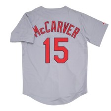 Tim McCarver St. Louis Cardinals Grey Road Jersey Men's (M-2XL)