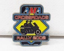 Vintage 2002 AMA Crossroads Rally Lapel Pin American Motorcyclist Association