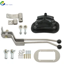 Transfer Case Shifter for NP205 GM Stainless Twin-Stick Shifter NP205GM8 w/ Boot