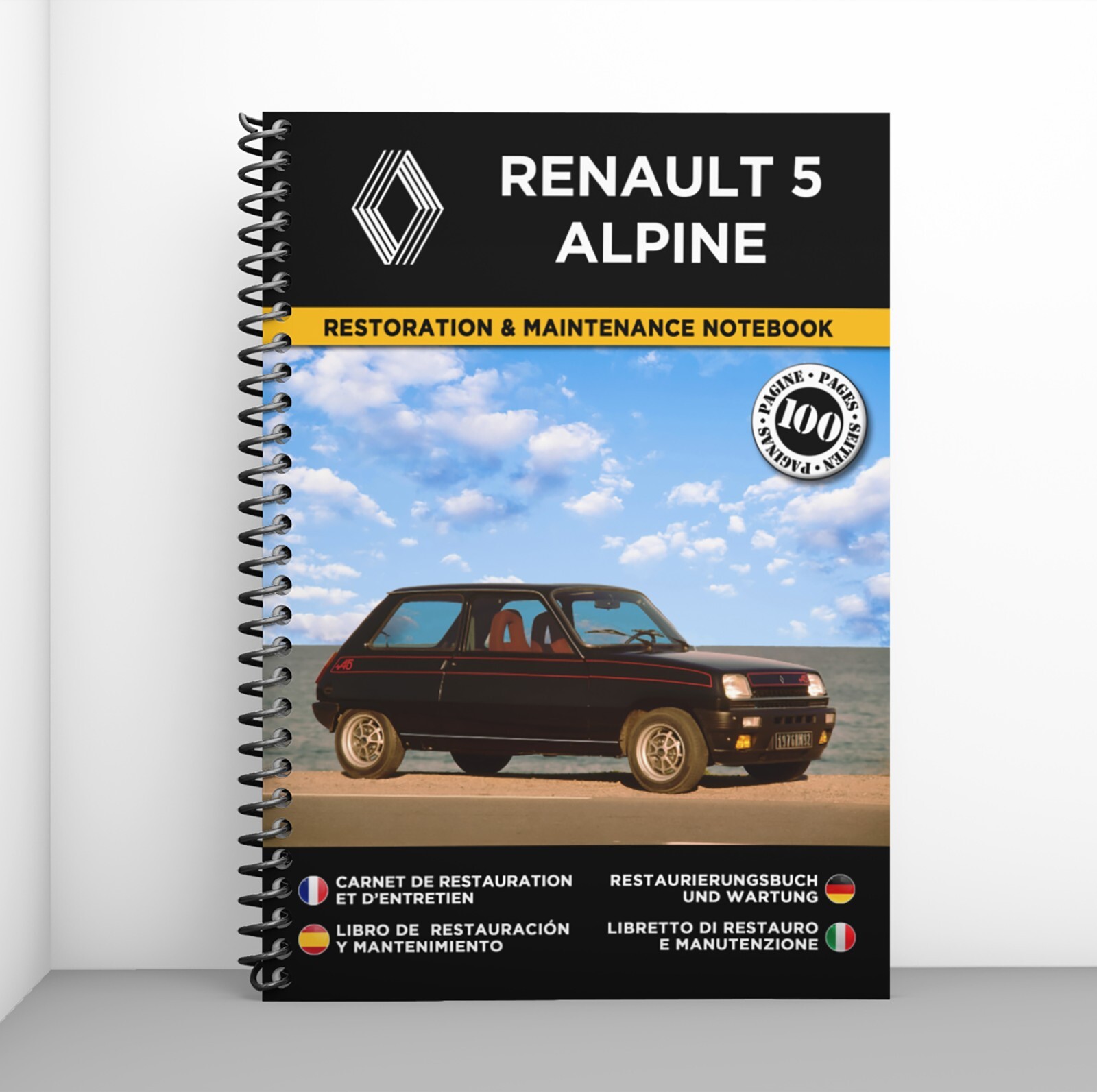 Cahier d'atelier pour consigner les réparations et préserver l'historique de la R5 Alpine