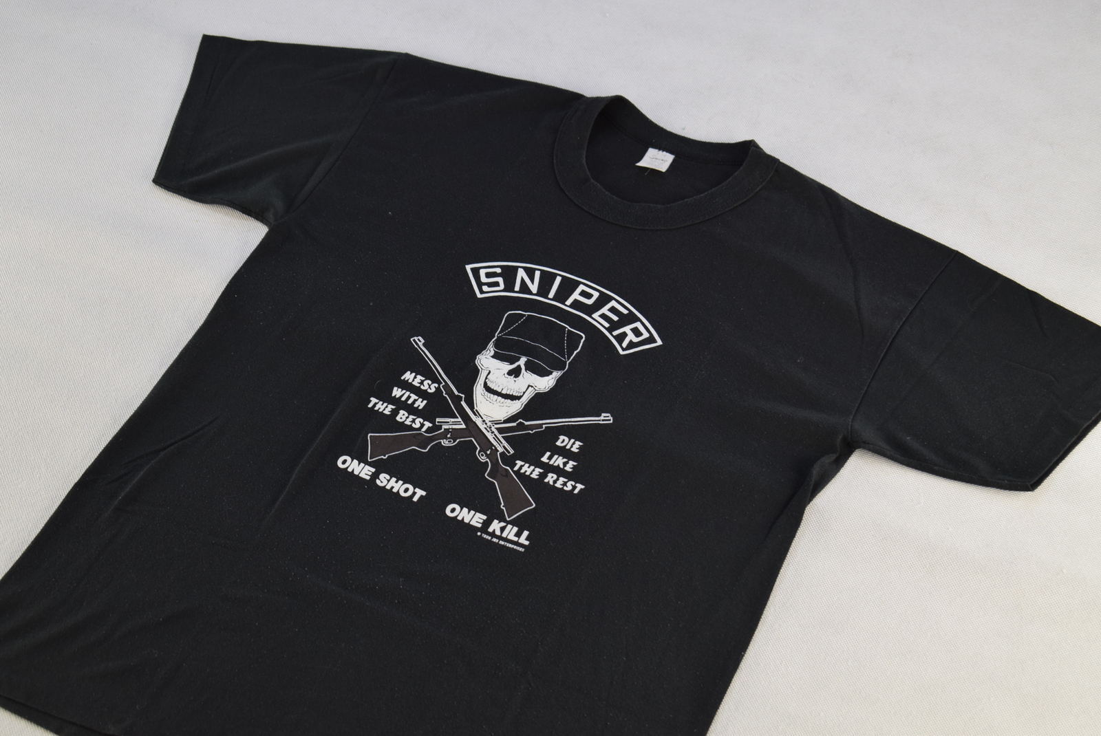 KEEN T shirt vintage SNIPER Miltary Soldi sold cecchino 1986 anni 80 USA XL