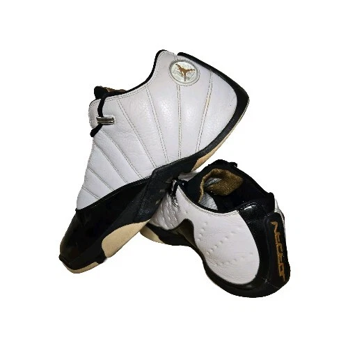 Taglia 13 Jordan 12.5 White 2008 Team Low Bianco Nero Scarpe da Ginnastica Uomo