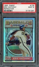 BB - 1993 - Finest - Refractor - #179 - Eric Anthony - PSA 9 - MINT