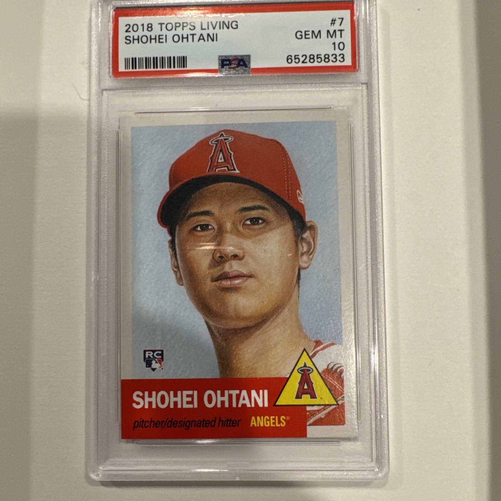 2018 TOPPS LIVING SHOHEI OHTANI 7 ROOKIE RC PSA 10 GEM MT eBay