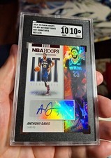 2019 Hoops Hs-adv Anthony Davis Hot Signatures Red #/25 Sgc 10 10 Auto