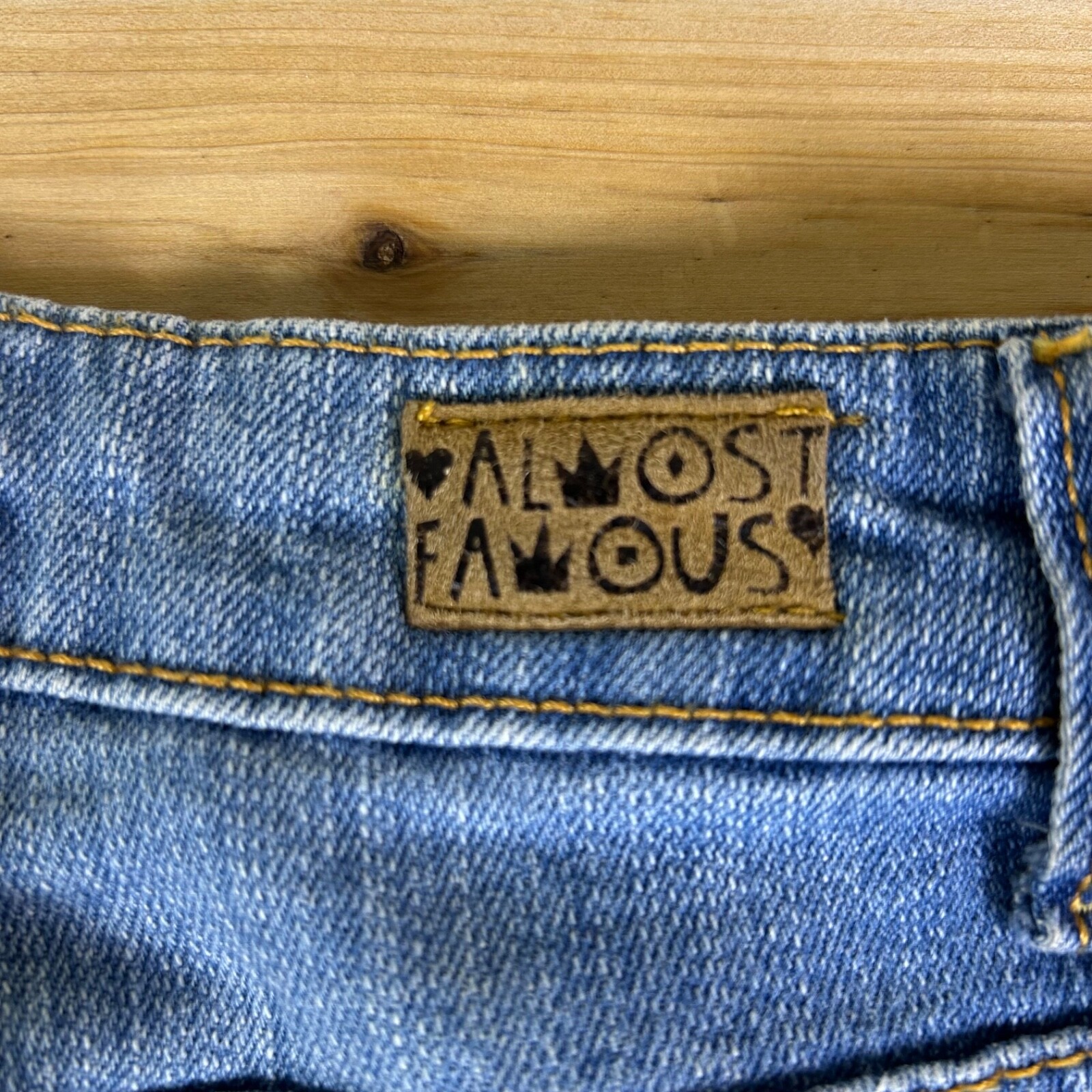 Almost Famous Distressed Patchwork Mid Rise Skinn… - image 6