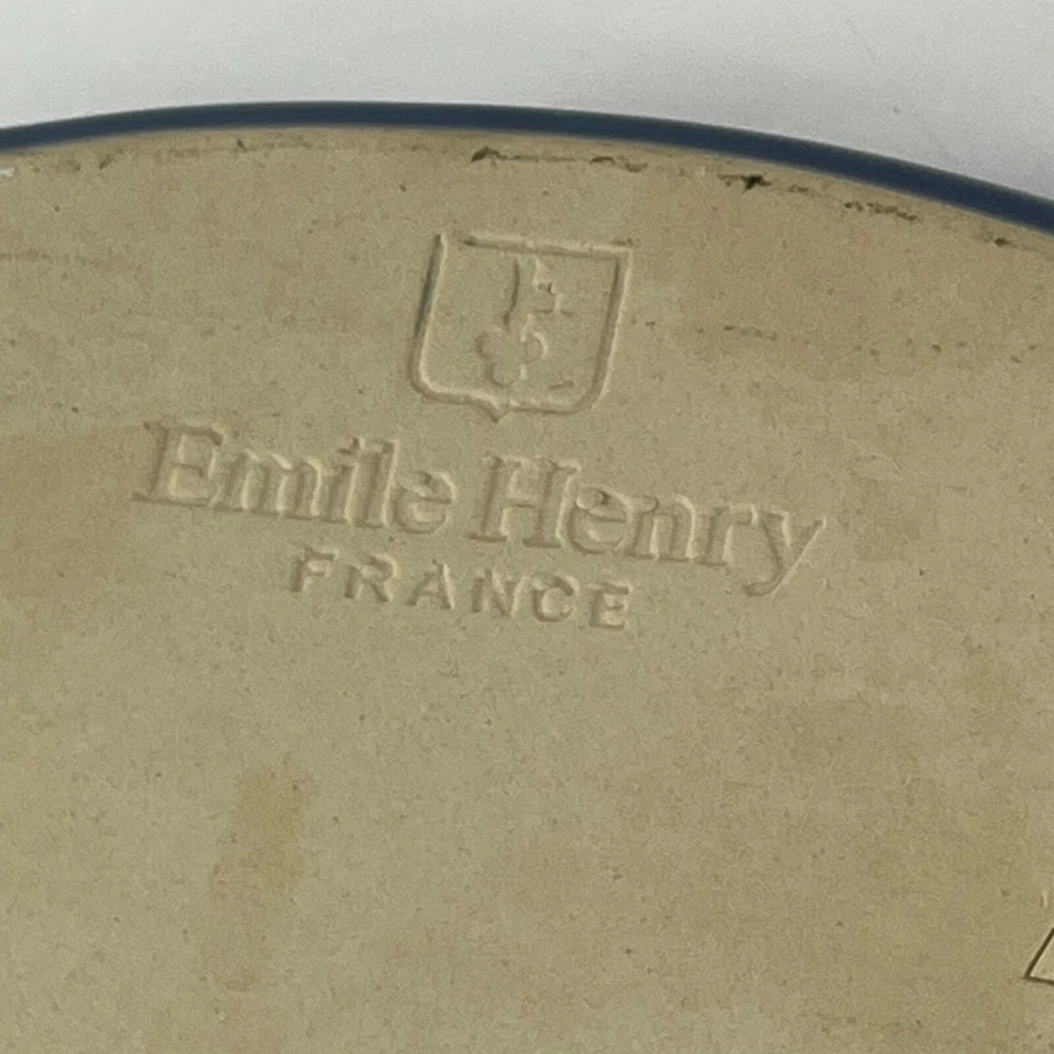 Emile Henry Casserole Dish Cobalt Blue France Stone Oval Scalloped Lrg Baking Foto 4 de 4