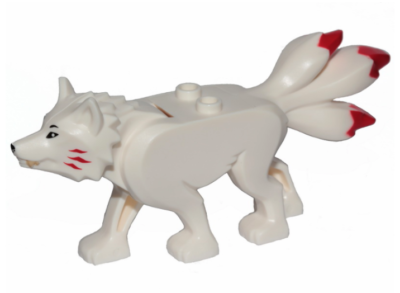 vintage an・an no.21 Lego White Lloyd's Wolf 70671 Akita in Wolf Form Ninjago Figure