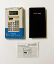 Vintage Radio Shack Dual Powered Pocket Calculator EC-447 65-891 Solar Battery