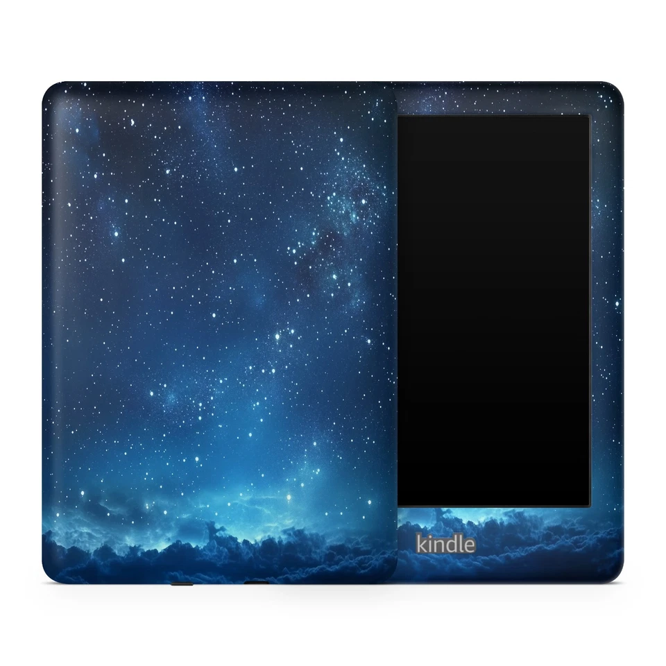 Dark Blue Stars Amazon Kindle Skin | Kindle Skin Vinyl Wrap - All Kindle Models - Image 2 of 4