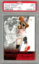 2014 Panini Prestige James Harden Bonus Shots - Red PSA 9 #188/199