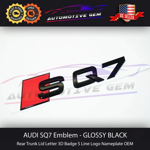 Audi Sq7 Gloss Black Emblem 3d Trunk Logo Badge Rear Tailgate Lid Nameplate Q7