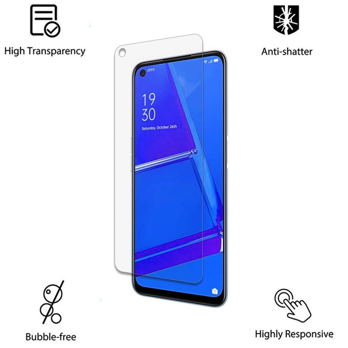 Clear Screen Protector Guard Film Shield Cover Saver For OPPO A52
