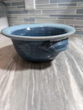 Tumbleweed Pottery blue bowl with 2 handles, Excellent Condition!