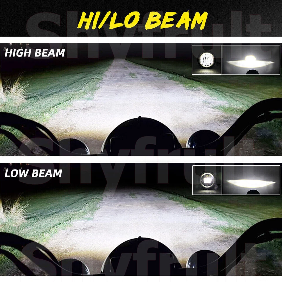 4pc 4x6" H4 LED Headlights Hi-Lo Beam For Freightliner Classic XL Kenworth C500 Foto 4 de 4