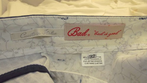 Bad Is Good Pantalone Donna 46 Eu42 W32 Xl Blu Pallini Made Italy Affusolato - Picture 19 of 24