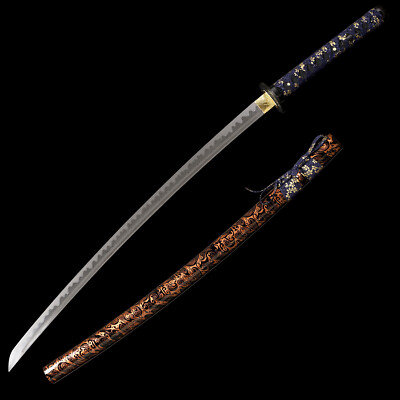 Full Tang Razor Sharp Katana Japanese Samurai Sword Damascus Folded Steel