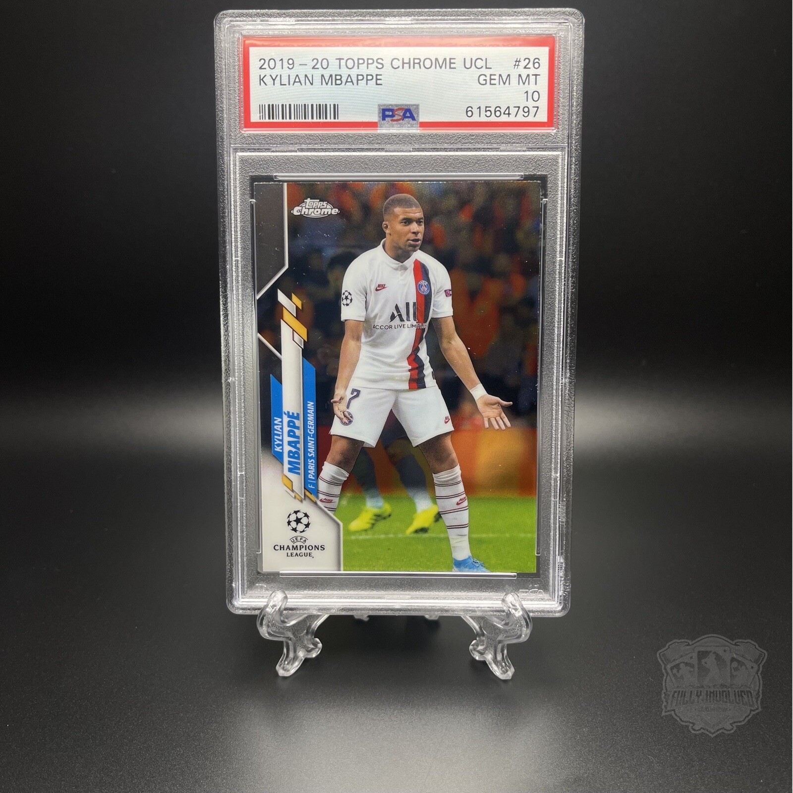 2019-20 Topps Chrome UCL #26 Kylian Mbappe - PSA GEM MT 10
