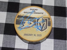 Robin Lehner Signed Match up Puck Vegas Golden Knights
