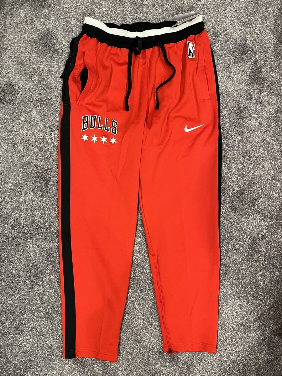 Nike Chicago Bulls NBA Issue 75th Showtime Warmup Pants Red Mens