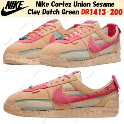 Nike Cortez Union Sesame Clay Dutch Green DR1413-200 Men's Size
