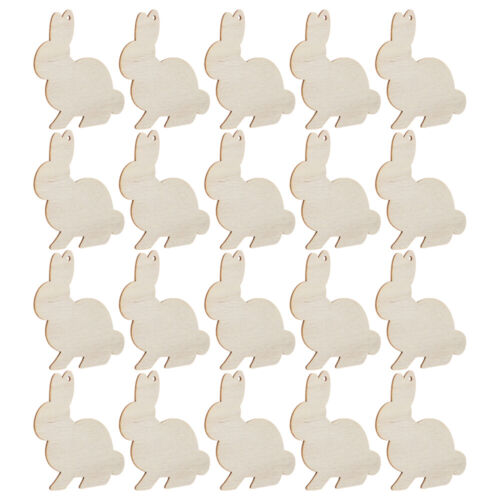 20x DIY Holzscheit Kaninchen Cartoon Ornamente für Home Party Festival - Bild 1 von 10