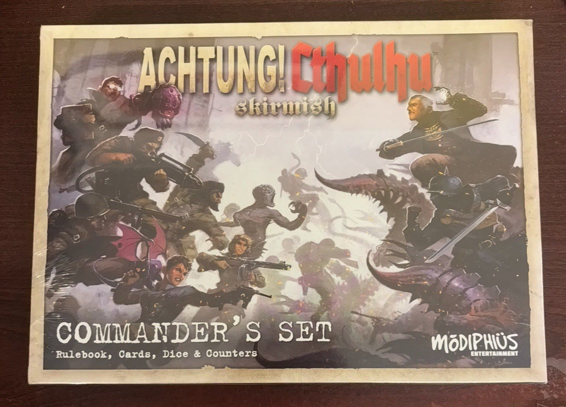 Modiphius Achtung! Call Of Cthulhu Ww2  Skirmish Commander's Set New Sealed Oop