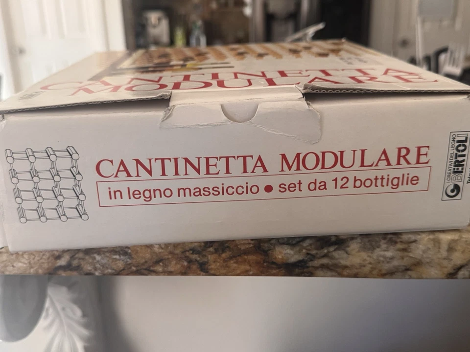 Cantinetta Wood Stackable Modular Wine Rack, 6 Bottles Holder, Made In Italy - Image 3 of 4