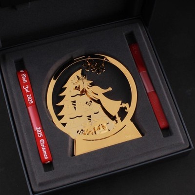 GOLDEN BAROQUE 25枚組完品 CDケース未開封 GEORG JENSEN 18K GOLD PLATED 2019 CHRISTMAS ORNAMENTS 3 PCS SET