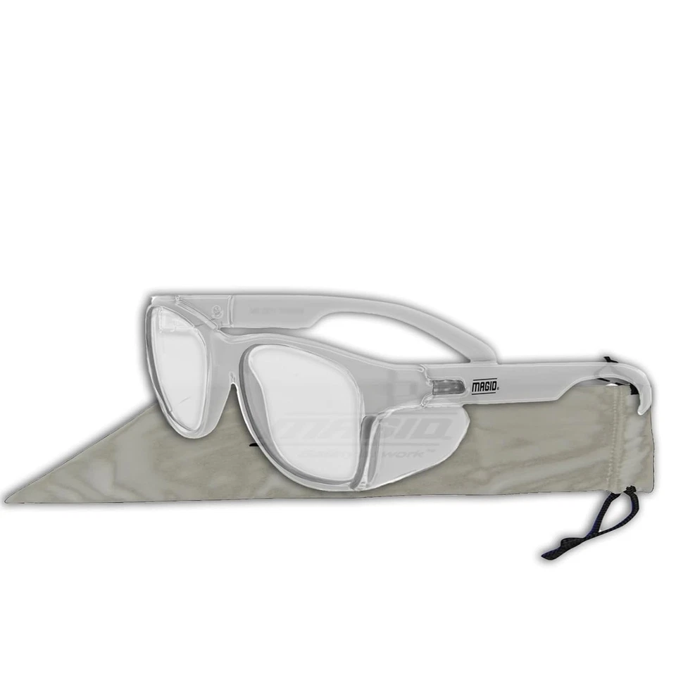 Gafas de seguridad antiniebla de policarbonato con protectores laterales, 1 par, lentes transparentes Foto 3 de 4