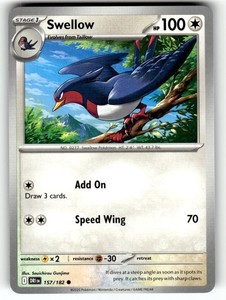 Pokemon SV10: Destined Rivals Card 157/182 Swellow