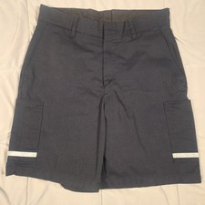 FedEx Reflective Cargo Shorts Mens 34Rx9.5 Navy Blue VF Imagewear Stan Herman