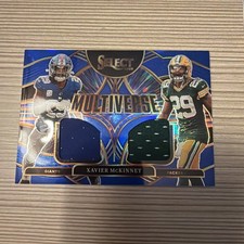 2025 Panini Select Multiverse Prizm Dual Patch Xavier McKinney MVJ-XMY