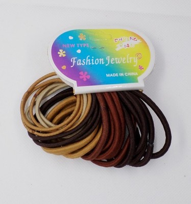 SET 24 SCHÖNE GUMMIBÄNDER LIEBLING - BRAUNTÖNE - NEU - NEL010