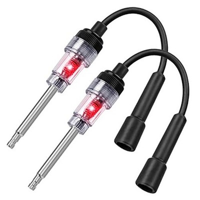 2PCS Inline Spark Plug Testers, Small Armature Diagnostic Detector Tool,