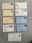 Selection of 9 x USA First Day Covers / Postcards/ Airmail Envelopes (1933-81)