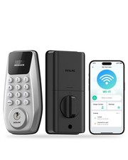 DESLOC C100 Plus Smart Lock, Built-in WiFi Keyless Entry Door Lock with Keypa...