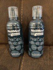 NeilMed Piercing Aftercare Fine Mist Wound Wash 6.3oz  Lot of 2  Exp 07/27