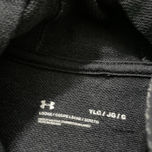 Under Armour Boys Project Rock Mana Sleeveless Hoodie Black Terry Pocket Youth L - Picture 5 of 7