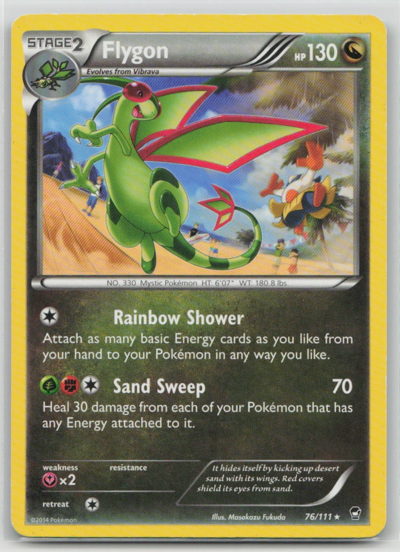 Flygon 76/111 Rare Furious Fists Pokemon Moderately Played
