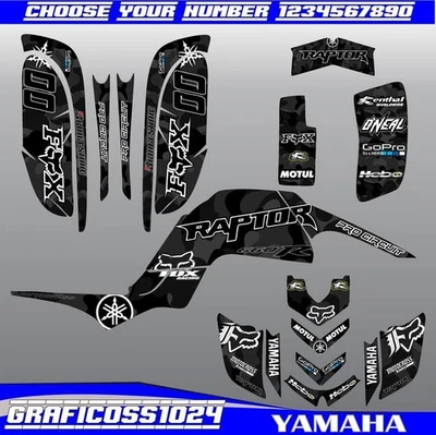 Yamaha Raptor 660 660R Vollgrafik Aufkleber Sticker Kit ATV - Bild 1 von 4